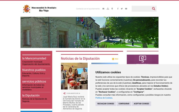 Screenshot of mancomunidadrioviejo.es