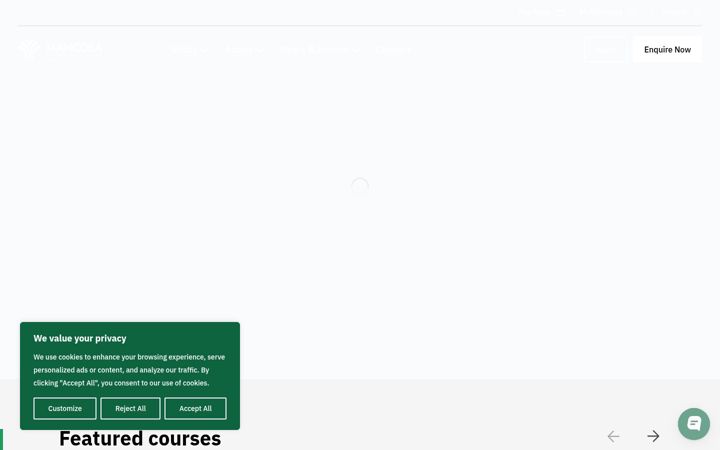 Screenshot of mancosa.co.za