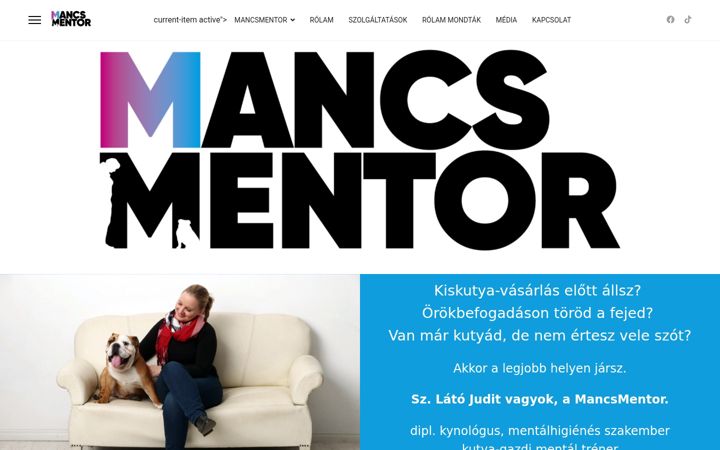 Screenshot of mancsmentor.hu