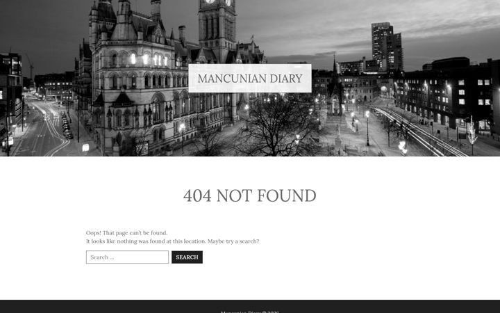 Screenshot of mancuniandiary.com