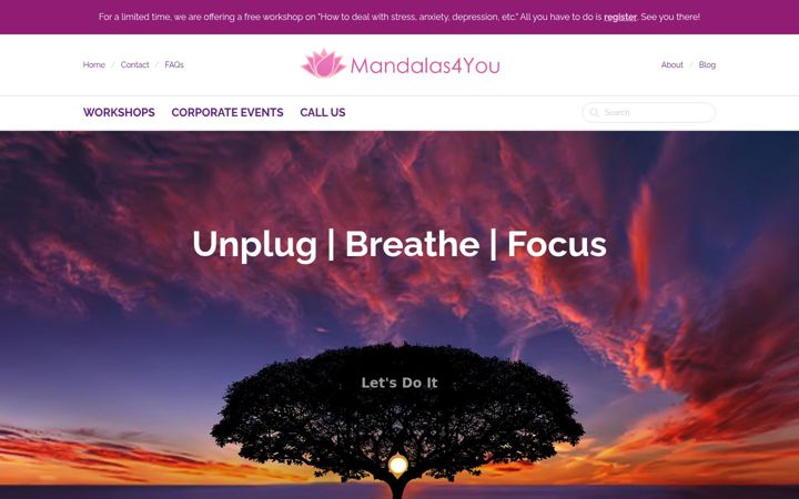 Screenshot of mandalas4you.com