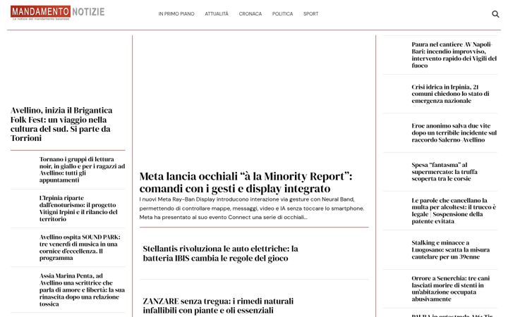 Screenshot of mandamentonotizie.it