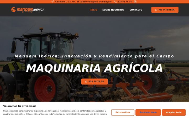 Screenshot of mandamiberica.es
