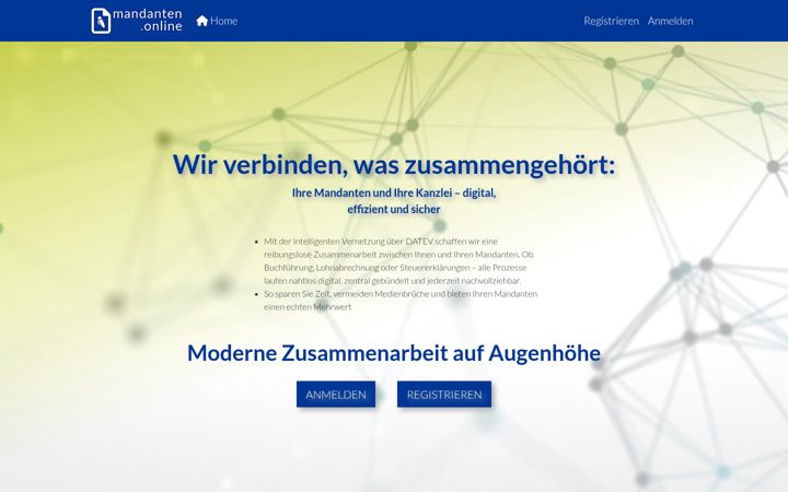 Screenshot of mandanten.online