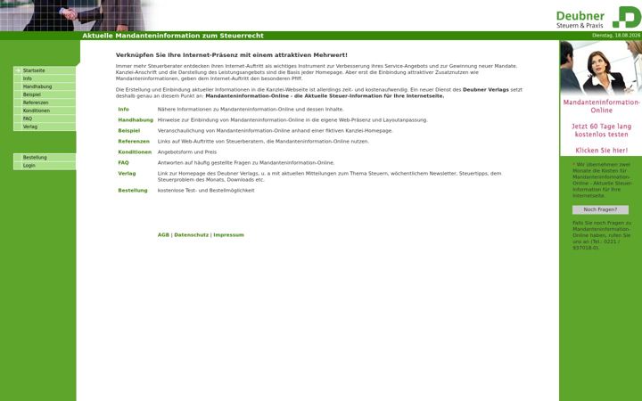 Screenshot of mandanteninformation-online.de