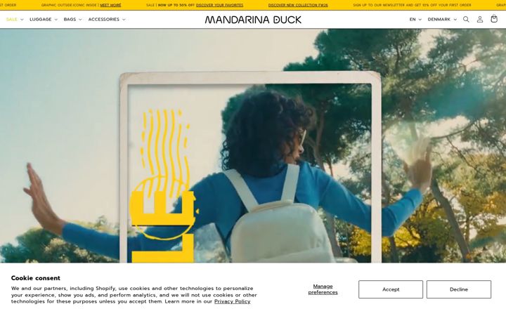 Screenshot of mandarinaduck.com