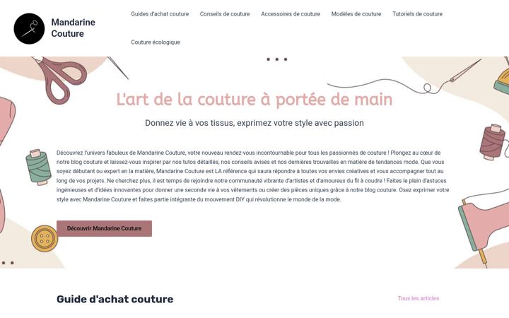 Screenshot of mandarinecouture.com
