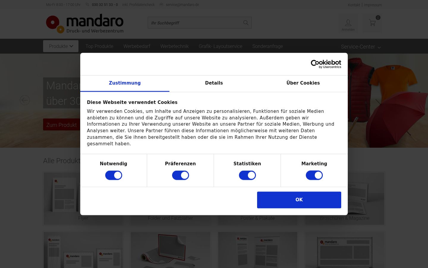 Sutikimo reklamjuostės, rodytos prieš bet kokią sąveiką, ekrano kopija