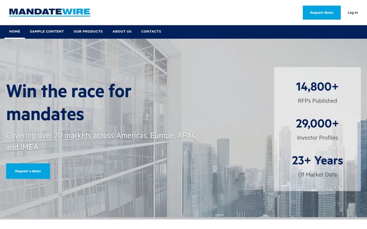 Screenshot of mandatewire.com
