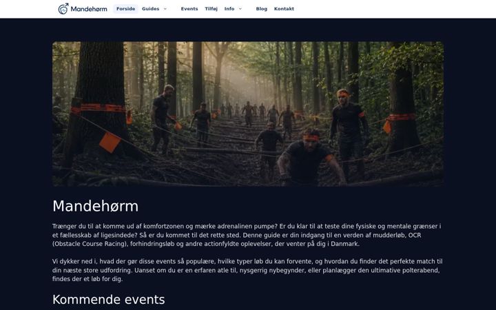 Screenshot of mandehorm.dk
