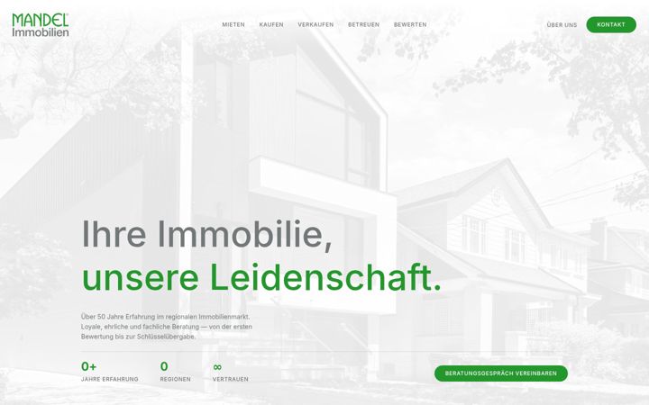 Screenshot of mandel-immo.de