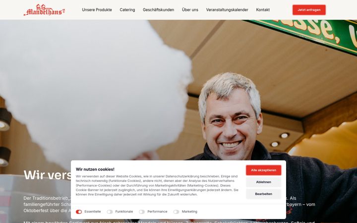 Screenshot of mandelhans.de