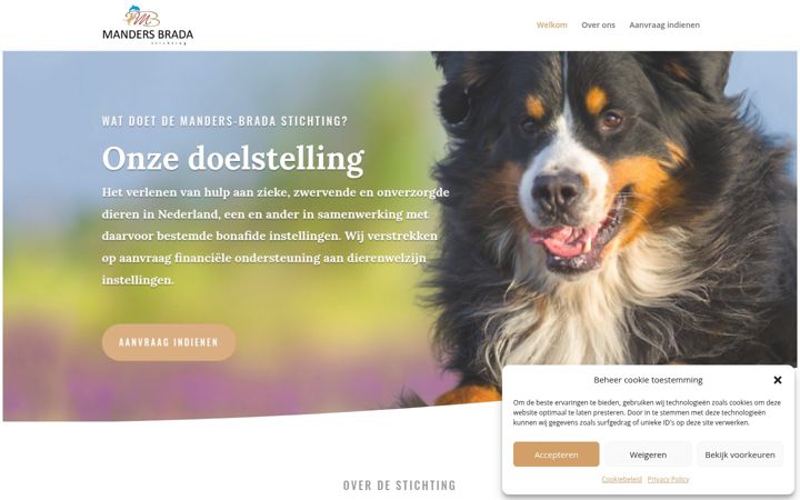 Screenshot of manders-brada.nl