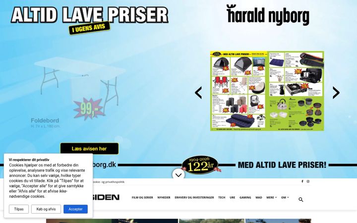 Screenshot of mandesiden.dk