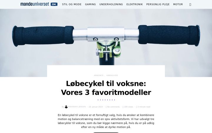 Screenshot of mandeuniverset.dk