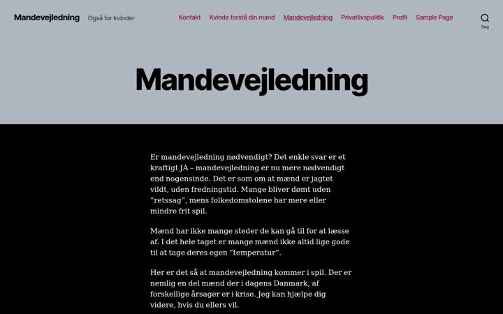 Screenshot of mandevejledning.dk