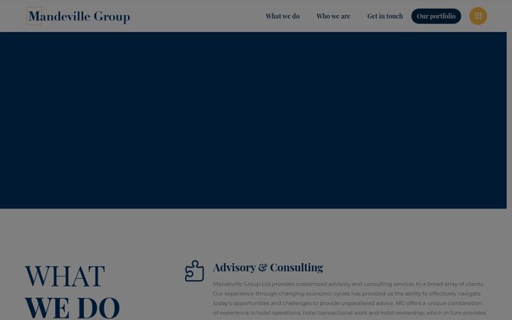 Screenshot of mandevillegroup.co.uk