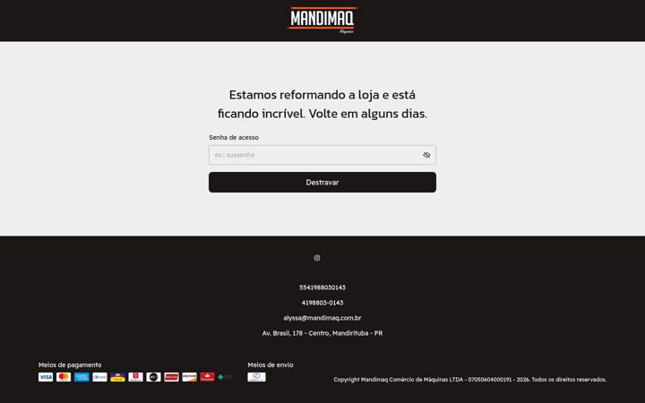 Screenshot of mandimaq.com.br