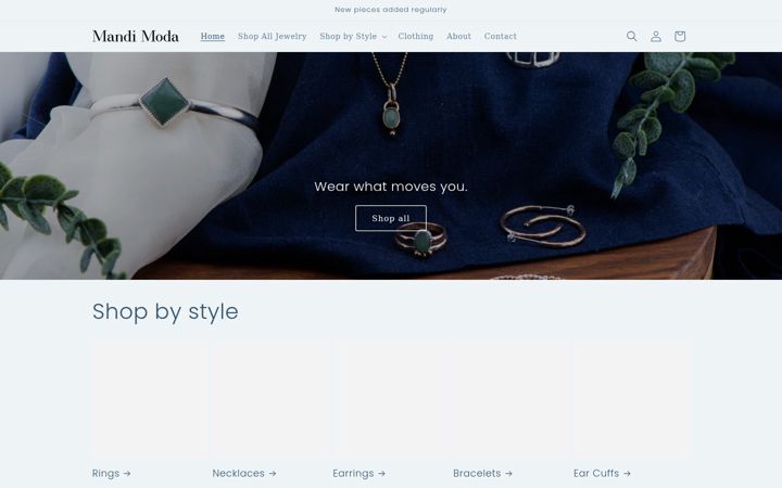 Screenshot of mandimoda.com