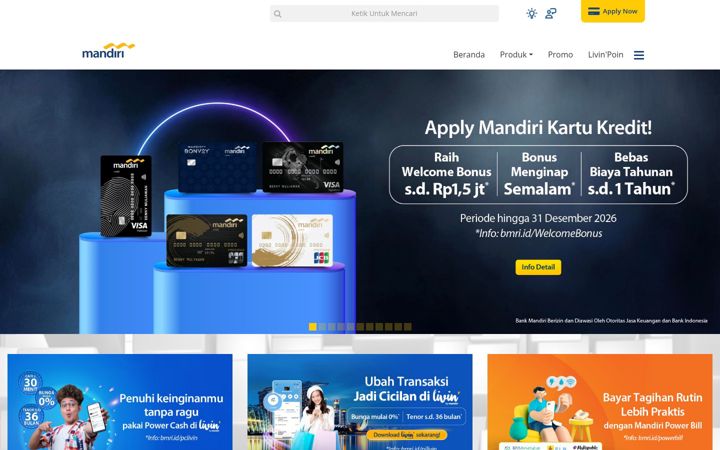 Screenshot του mandirikartukredit.com