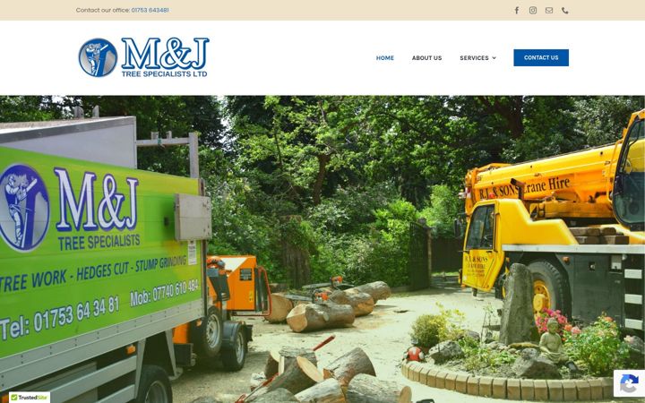 Screenshot of mandjtreespecialists.com