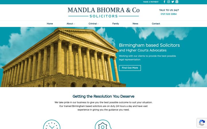 Screenshot of mandlabhomra.co.uk