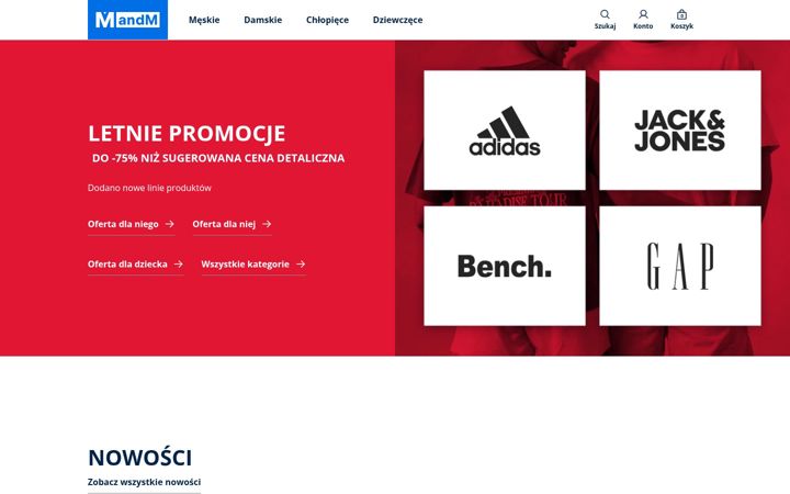 Screenshot of mandmdirect.pl