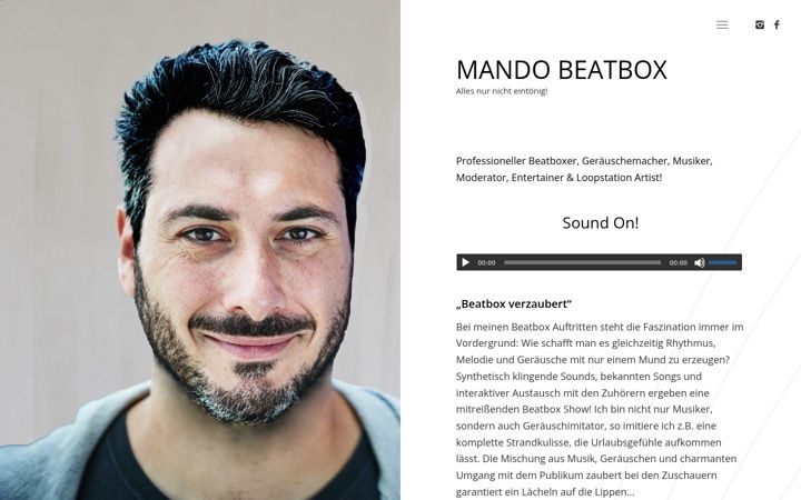 Screenshot of mando-beatbox.com