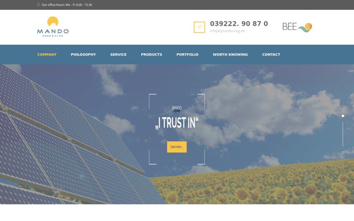 Screenshot of mando-eeg.com