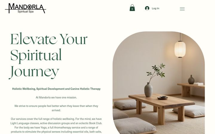 Screenshot of mandorlaspiritualspa.com
