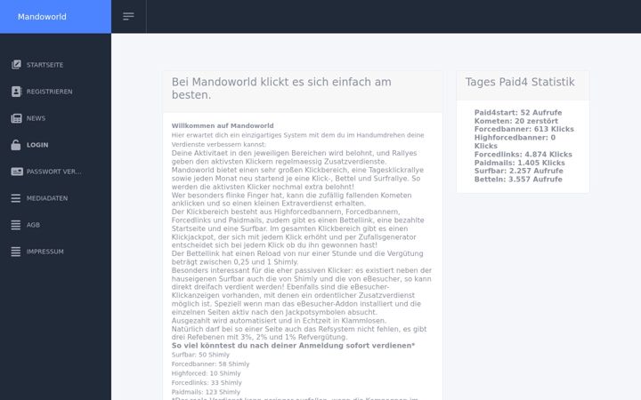 Screenshot of mandoworld.de