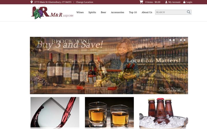 Screenshot of mandrliquors.com