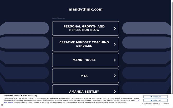 Screenshot of mandythink.com