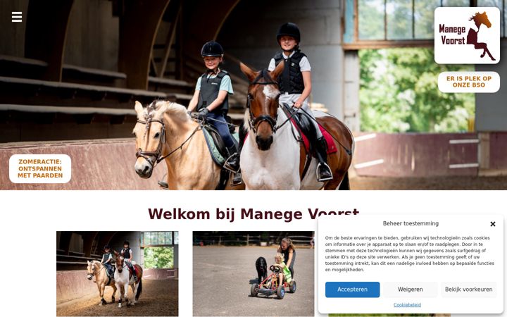 Screenshot of manege-voorst.nl