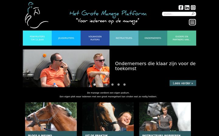 Screenshot of manegeplatform.nl