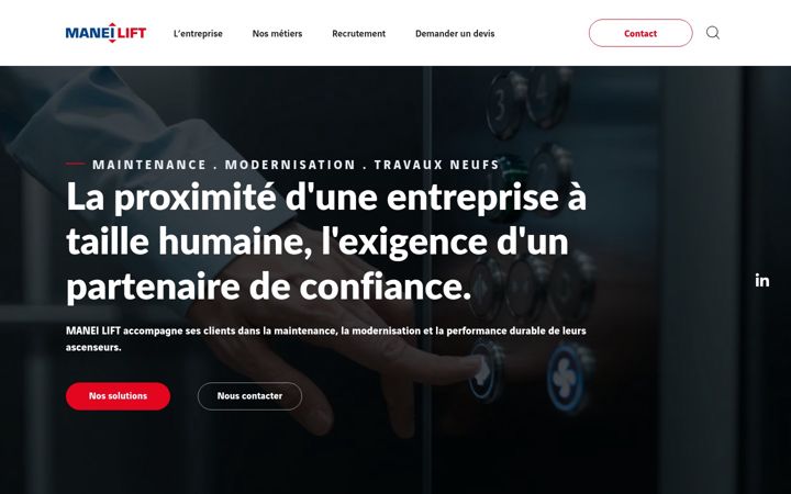 Screenshot of manei-lift.fr