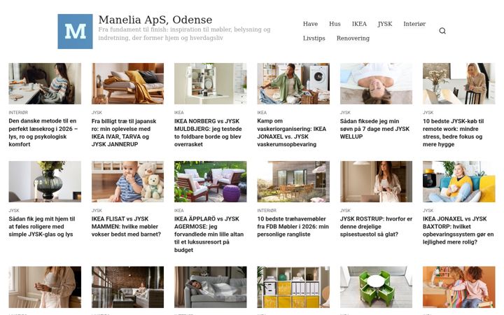 Screenshot of manelia.dk
