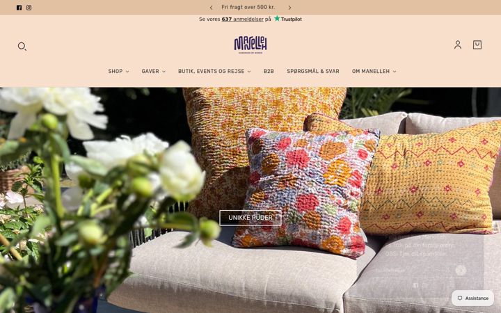 Screenshot of manelleh.com
