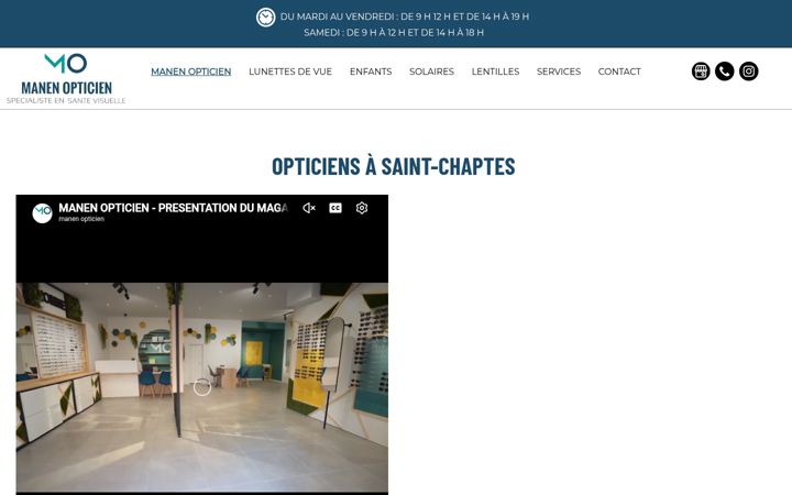 Screenshot of manen-opticien.fr