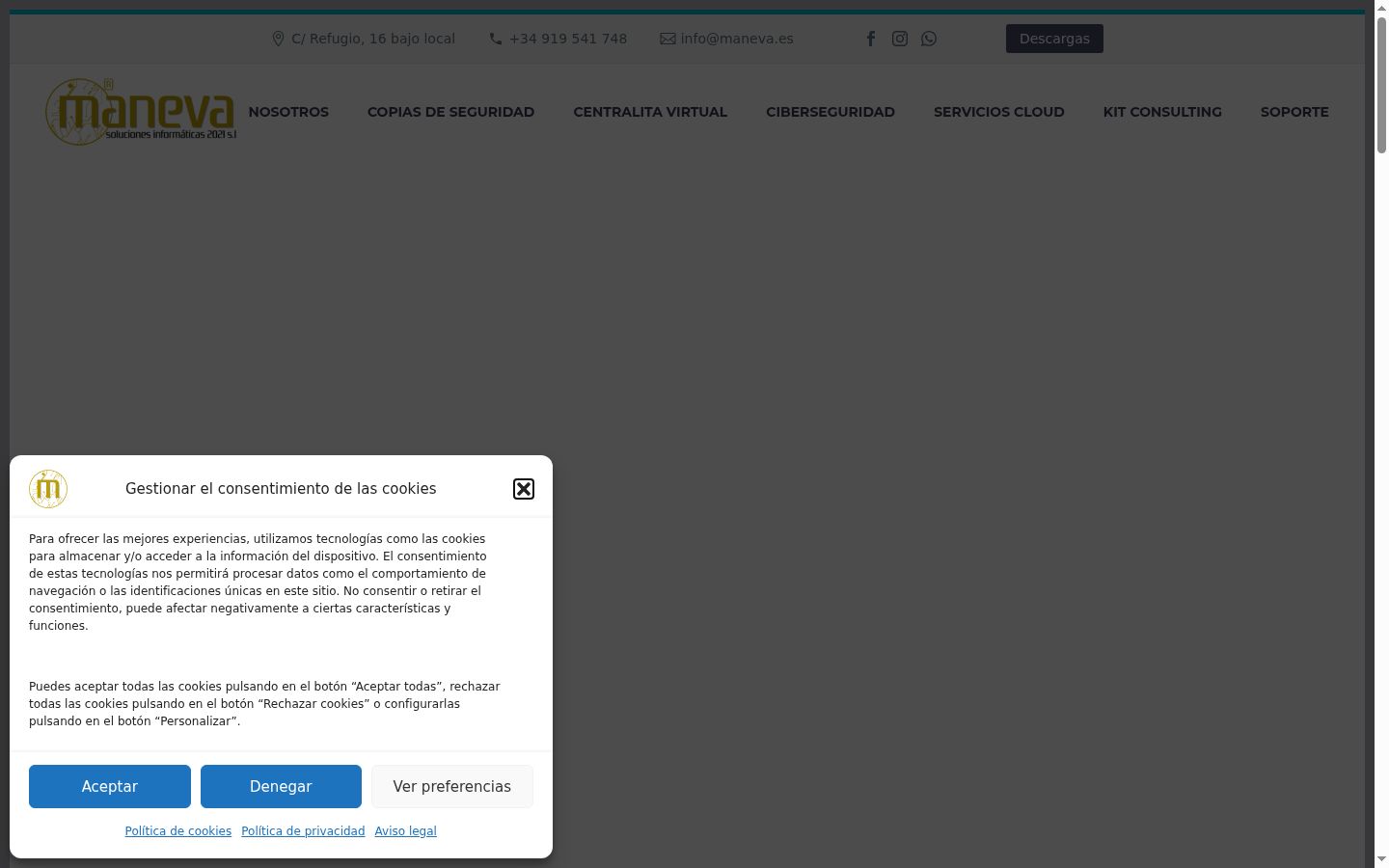 Screenshot des Einwilligungsbanners vor jeglicher Interaktion