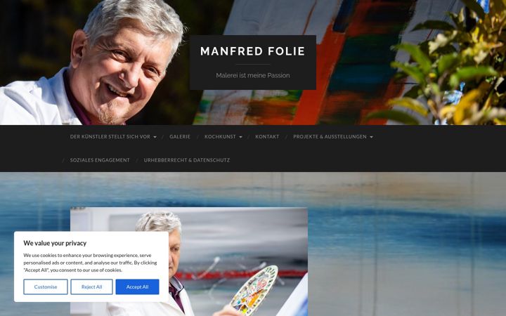 Screenshot of manfred-folie.com