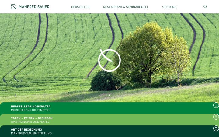 Screenshot of manfred-sauer.com