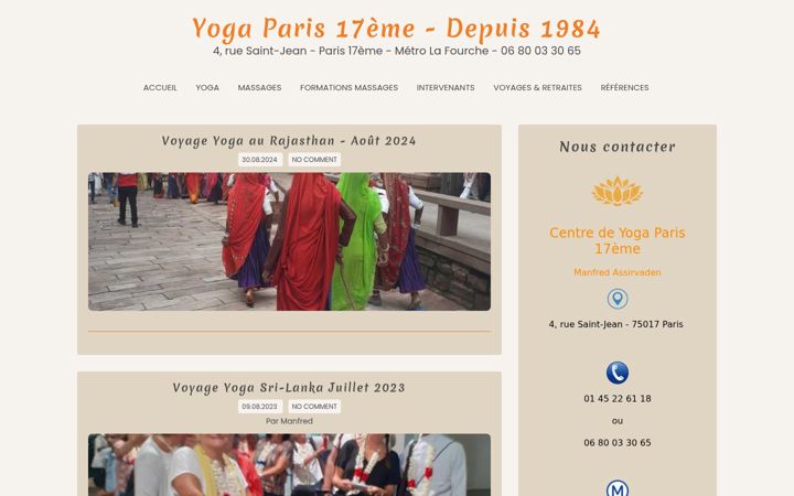 Screenshot of manfred-yoga.fr