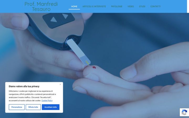 Screenshot of manfreditesauroendocrinologo.it
