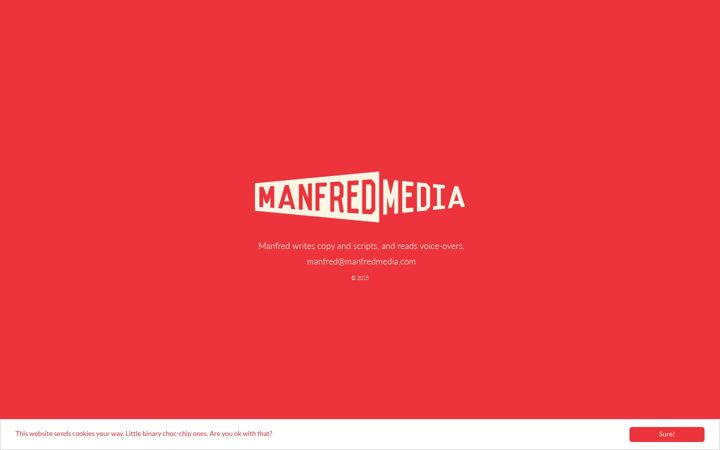 Screenshot of manfredmedia.com