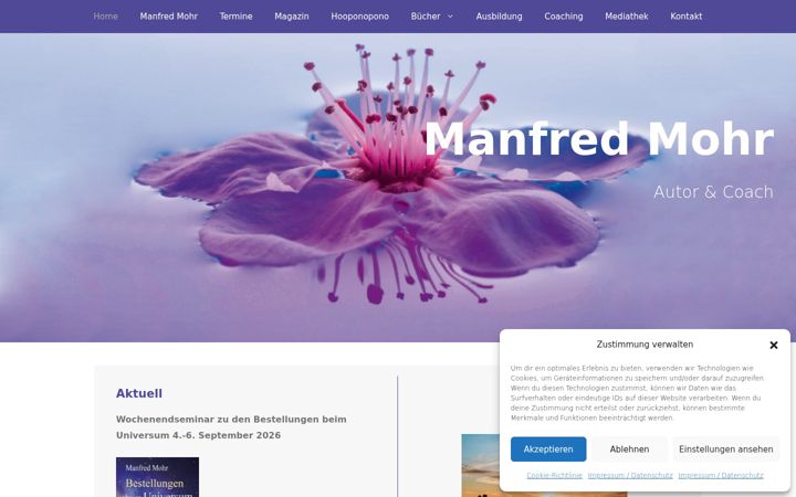 Screenshot of manfredmohr.de