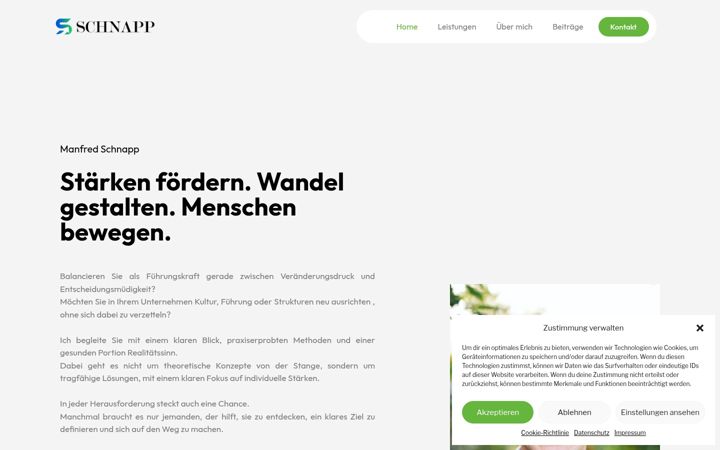 Screenshot of manfredschnapp.com
