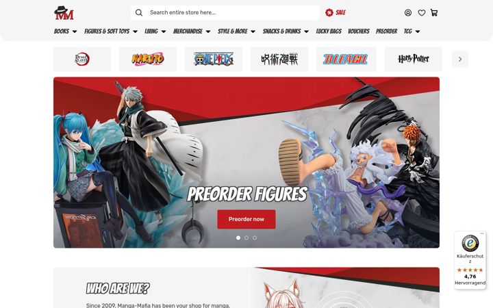 Screenshot of manga-mafia.com