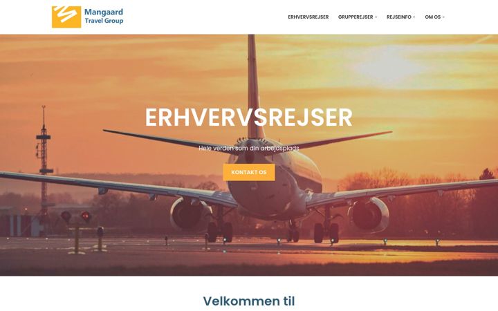 Screenshot of mangaard-travel.dk