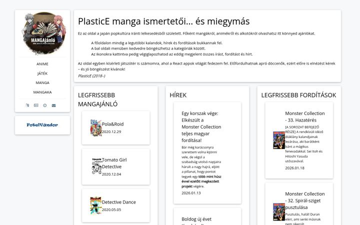 Screenshot of mangajanlo.hu